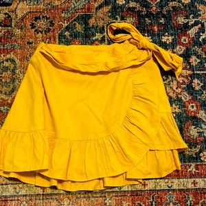 Mustard color wrap skirt - AERIE